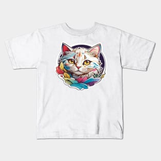 Peeking Cat Kids T-Shirt